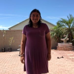 Faded Pink Shirt Dress
